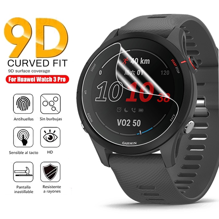 Film Pelindung Layar Bahan TPU Hydrogel Full Curved Flexible Untuk Smartwatch Garmin Forerunner 255