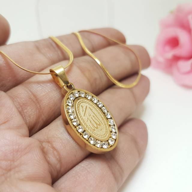 Kalung Wanita Titanium Asli Liontin Kecil