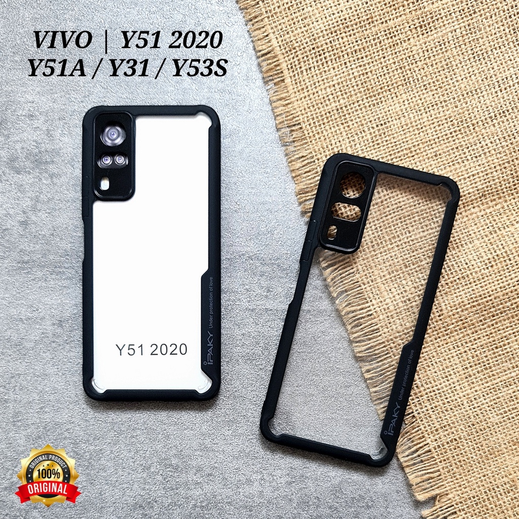 VIVO Y19 2019 Y12S Y20 Y20i Y20S Y30 Y30i Y50 Y51 2020 Y51A Y31 Y53S - IPAKY Soft Case Bumper Transparent Clear