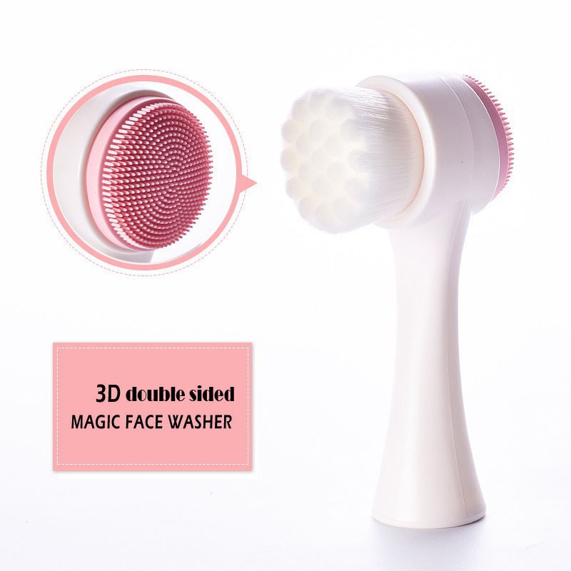 [ SALE ] FACIAL CLEANSING BRUSH SILIKON 3D ALAT CUCI MUKA 2 SISI ULTRA HALUS IMPOR HIGH QUALITY