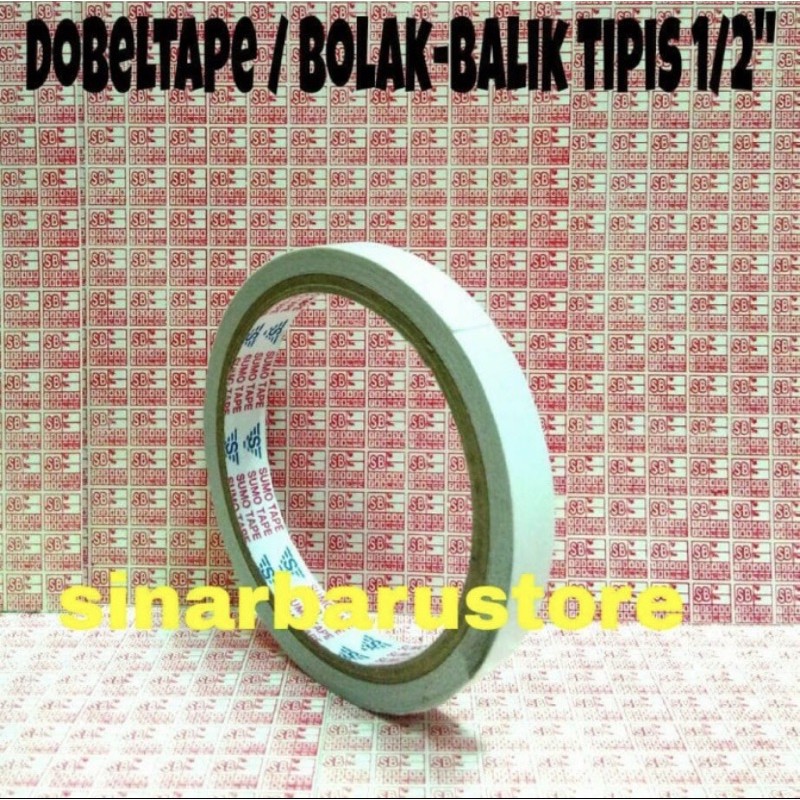 

Lem/Perekat/Doble Tape/Dobel Tip Tipis 1/2