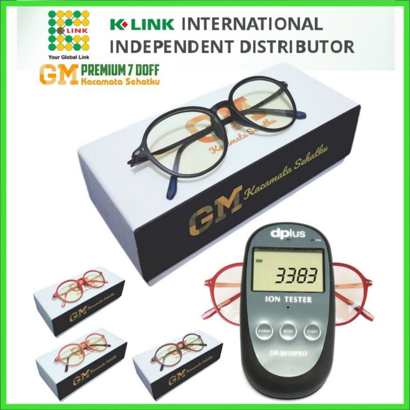GM KACAMATA SEHATKU | GM PREMIUM 7 HITAM | KACAMATA BULAT PRIA DAN WANITA| KACAMATA KEREN