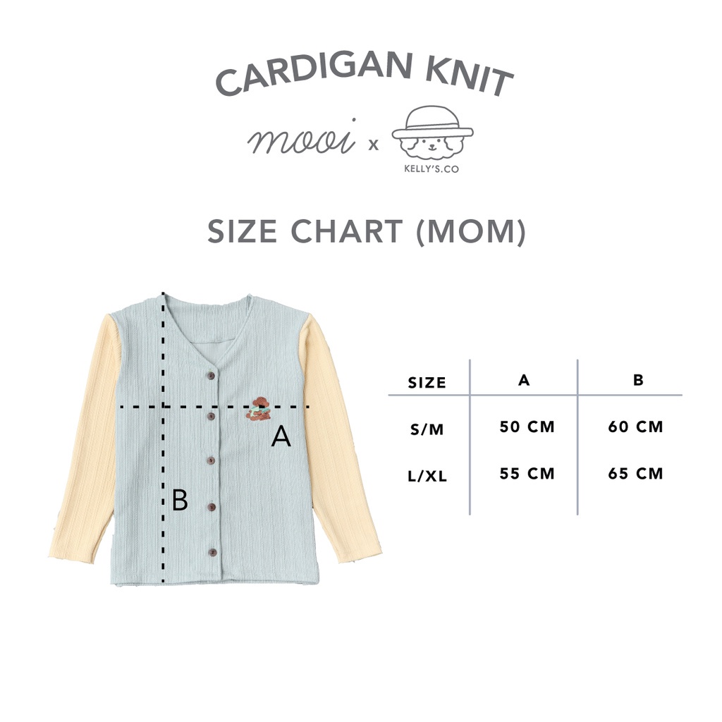 PROMO 7.7 PROMO BAJU LEBARAN MURAH CUCI GUDANG PROMO Mooi x Kellysco Cardigan Anak dan mama  Knit Jaket anak (KIDS) MAMA MOM