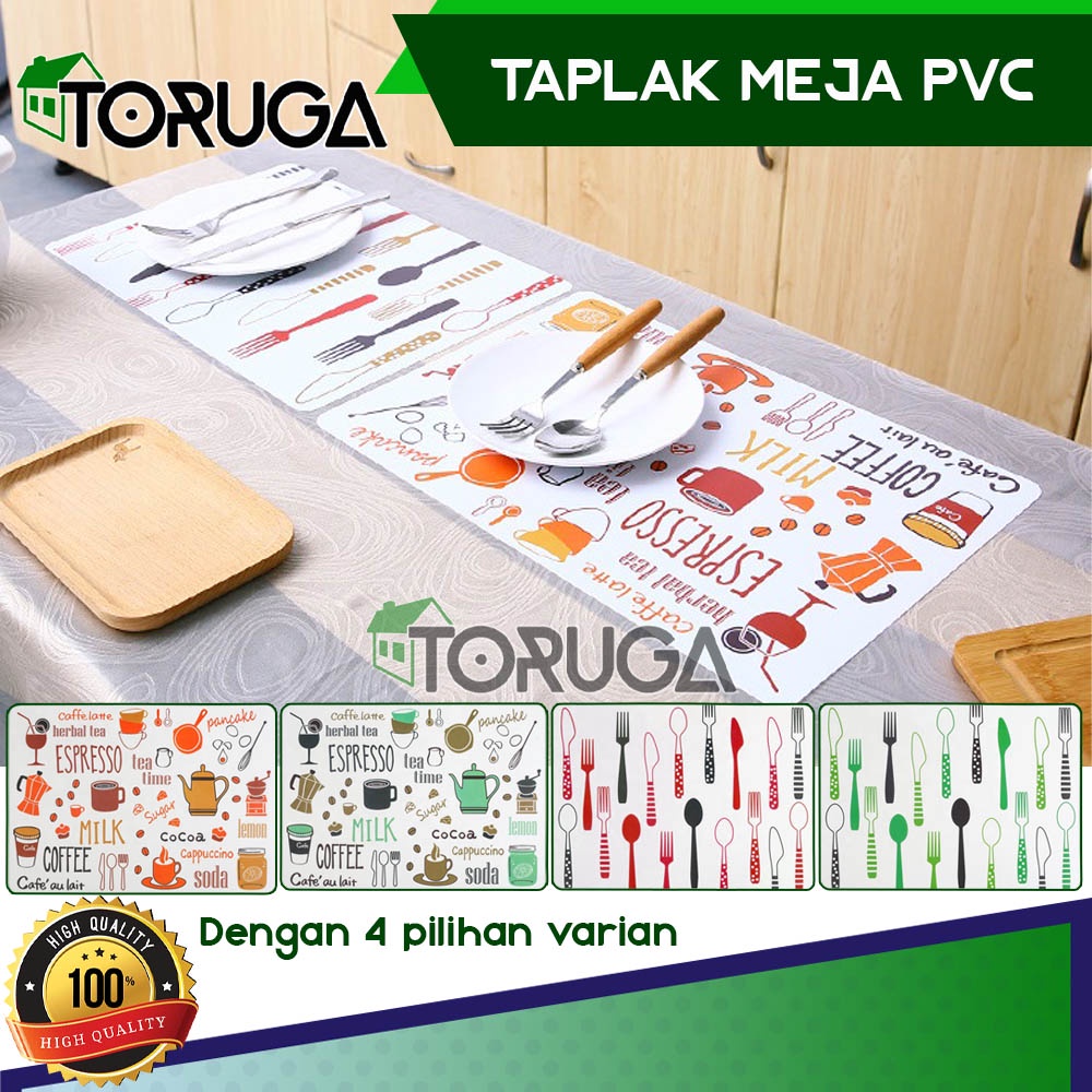 TATAKAN ALAS MEJA MAKAN ANTI PANAS PVC TAPLAK PIRING GELAS KOPI TEH