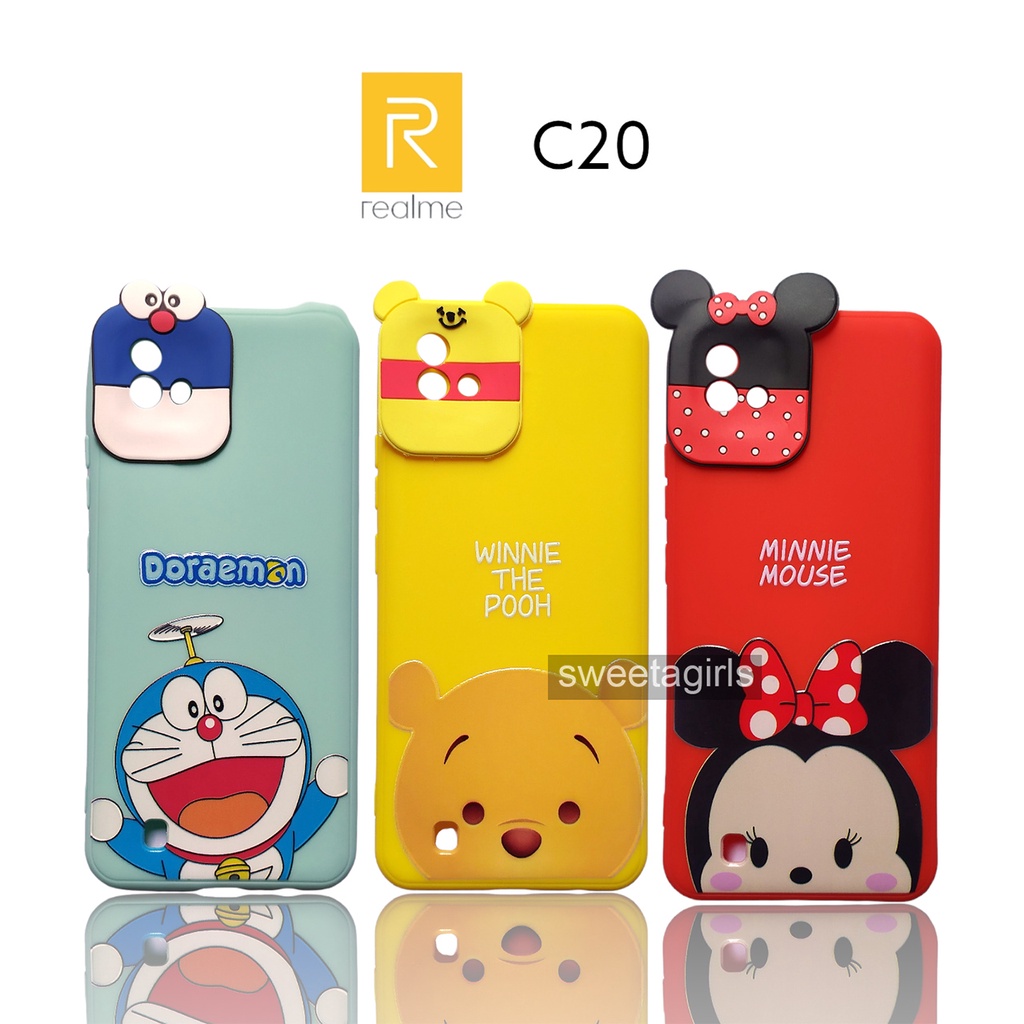 Casing Silikon Lucu untuk Realme C20 / C11 2021 (sama) - Case Pelindung Kamera Gemoy - Bisa Bayar ditempat - sweetacase.id - Case Cubit Lucu - Karakter -  Softcase - Case Gemoy - Kesing - Aesthetic - Boneka 3D