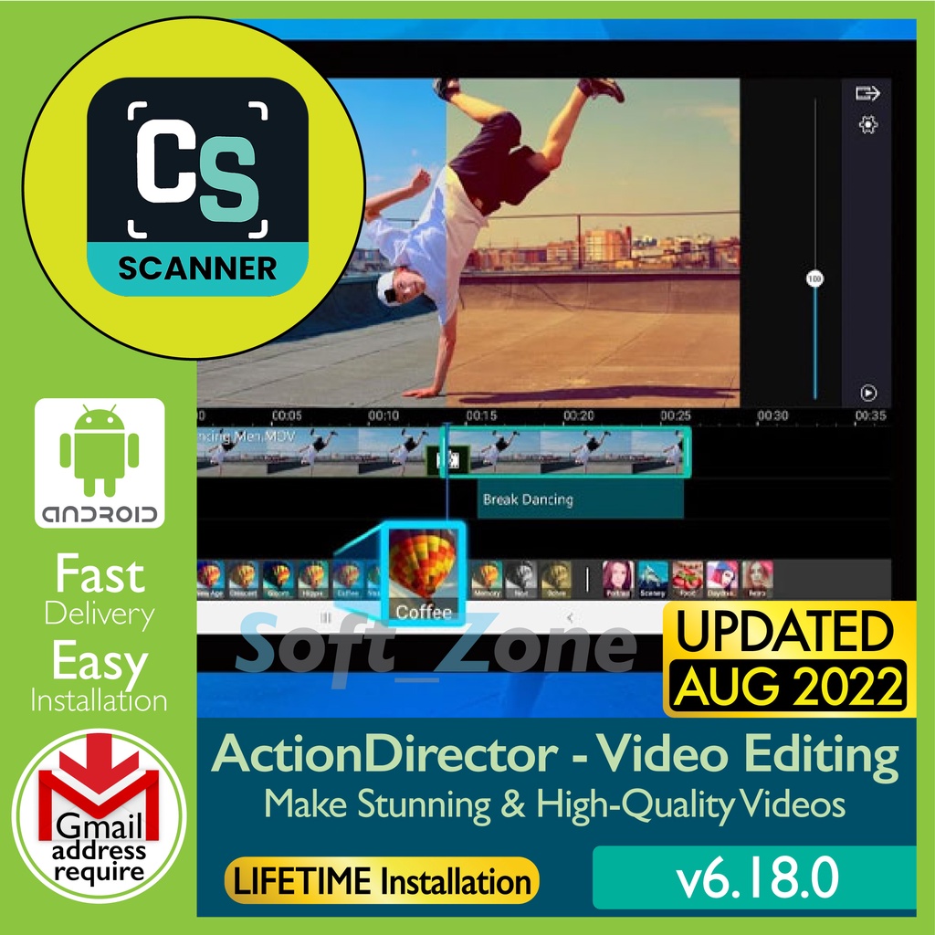 

ActnDrctr - Vd Edtng v6.18.0 - Mk Stnnng & Hgh-Qlty Vds [SmrtPhn - Andrd] - Dgtl Dwnld