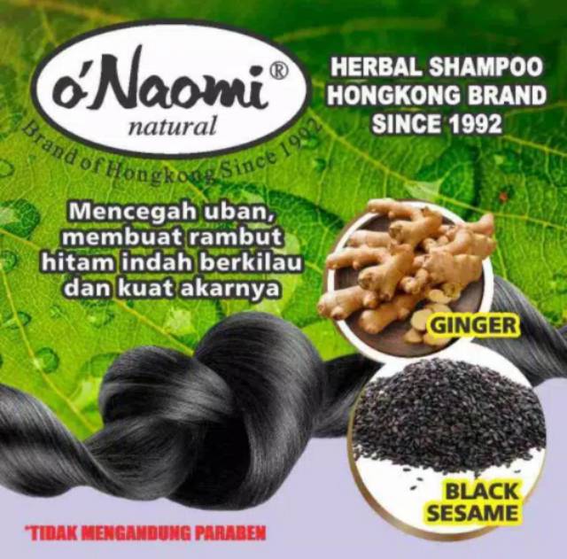 O'Naomi Natural Herbal Shampo Anti Rontok / Pencegah Uban / Penghitam Rambut