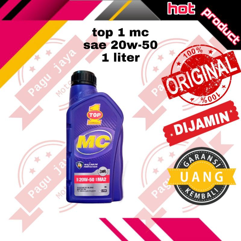 oli mesin top 1 mc 1 liter sae 20w 50