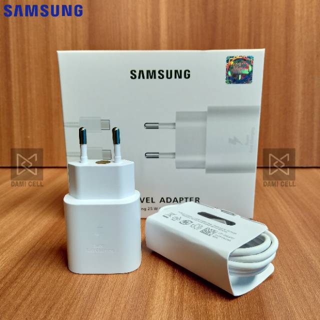 Charger Samsung Note 10 / A80 / A70 Original Super Fast Charging 25W - WHITE