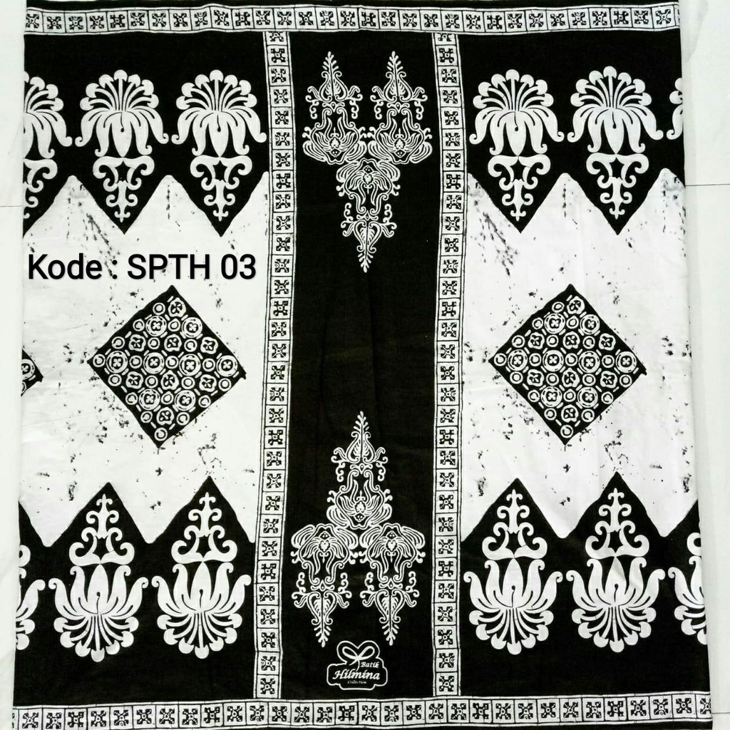 Sarung Batik Natural Hitam Putih