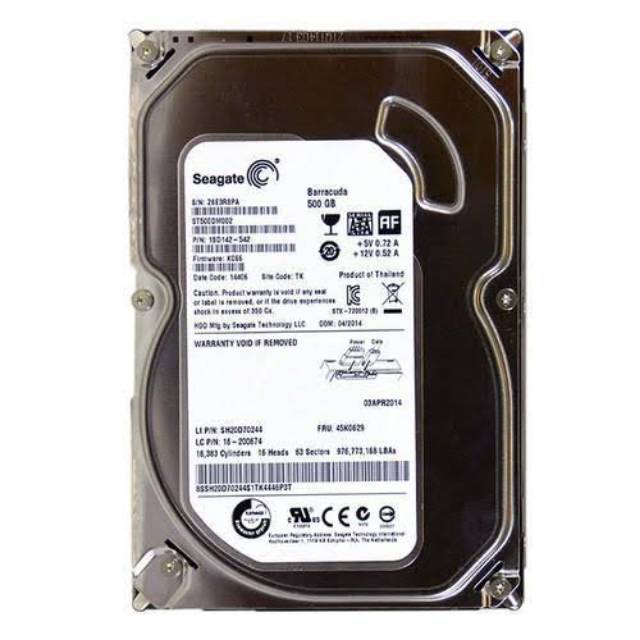 Harddisk cctv original 500GB / memory dvr camera CCTV