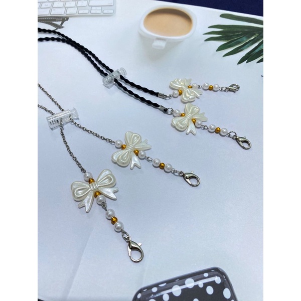 Konektor Masker Strap Mask 2in1 Mutiara Kristal-1