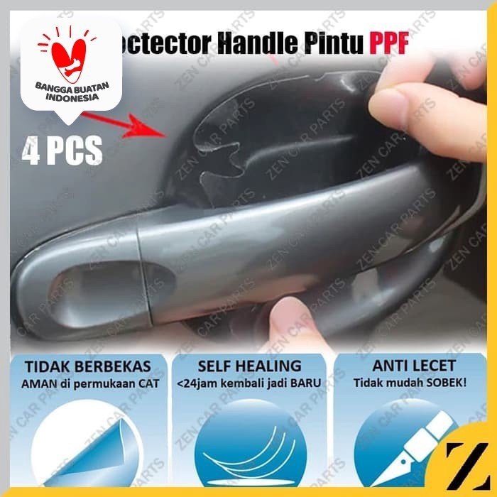 Anti gores stiker handle mobil - Sticker anti gores gagang pintu mobil