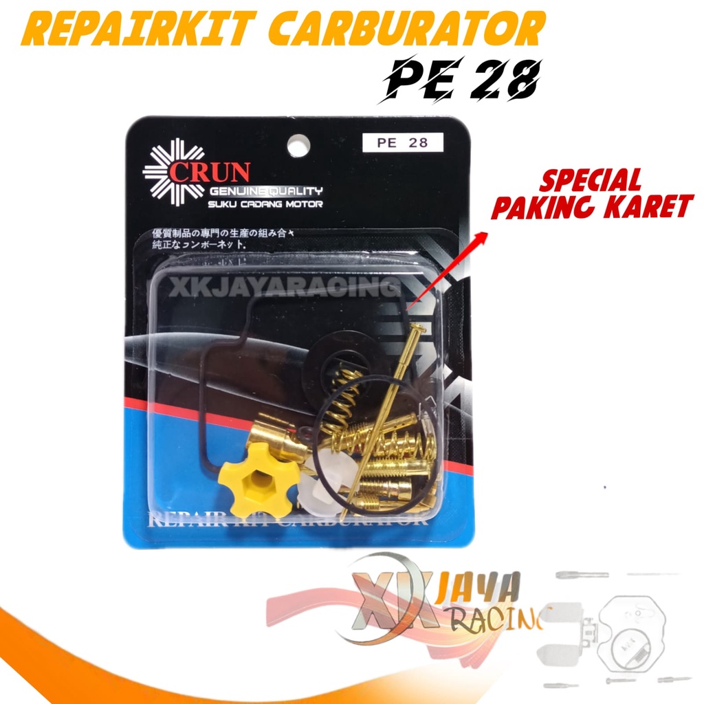 REPAIRKIT CARBURATOR PE 28 PARKIT KARBU PE28 PARKIT KARBURATOR PE 28 KUMPLIT PAKING KARET