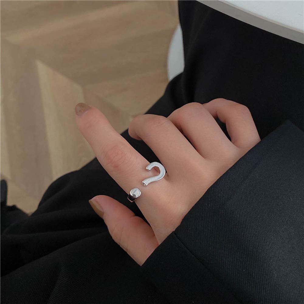 Mxbeauty Cincin Model Terbuka Adjustable Bahan Metal Warna Silver Gaya Korea Untuk Wanita