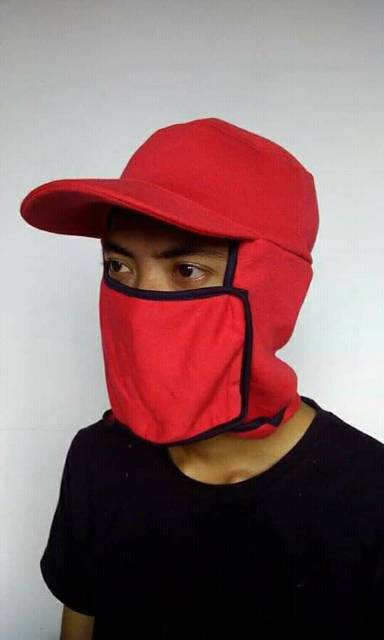 Topi Masker/ Topi Jepang/Anti debu dan panas/Topimancing/topiproyek