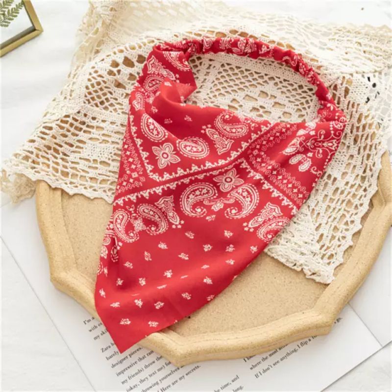 Bandana Lebar Kain Segitiga / Bandana Triangel Segitiga / Bandana korean hitz / Bando Bandana Style Korea
