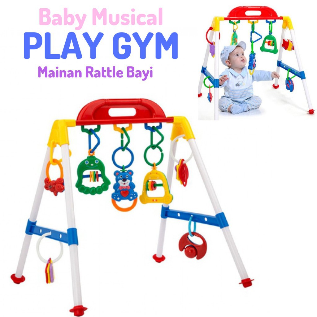  Mainan  Edukasi Bayi  Play Gym Anak Baby Musik Rattle 