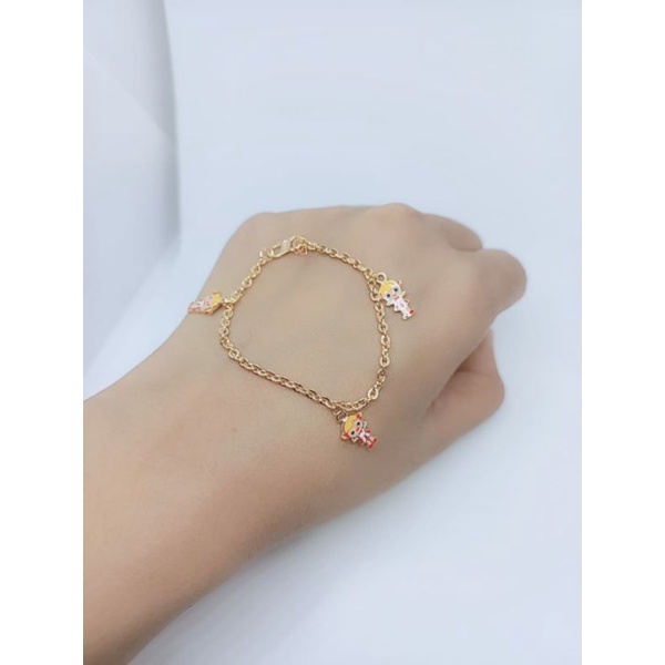 gelang tangan anak nori+ m lol cat kramik premium gelang tangan perak925 asli lapis emas