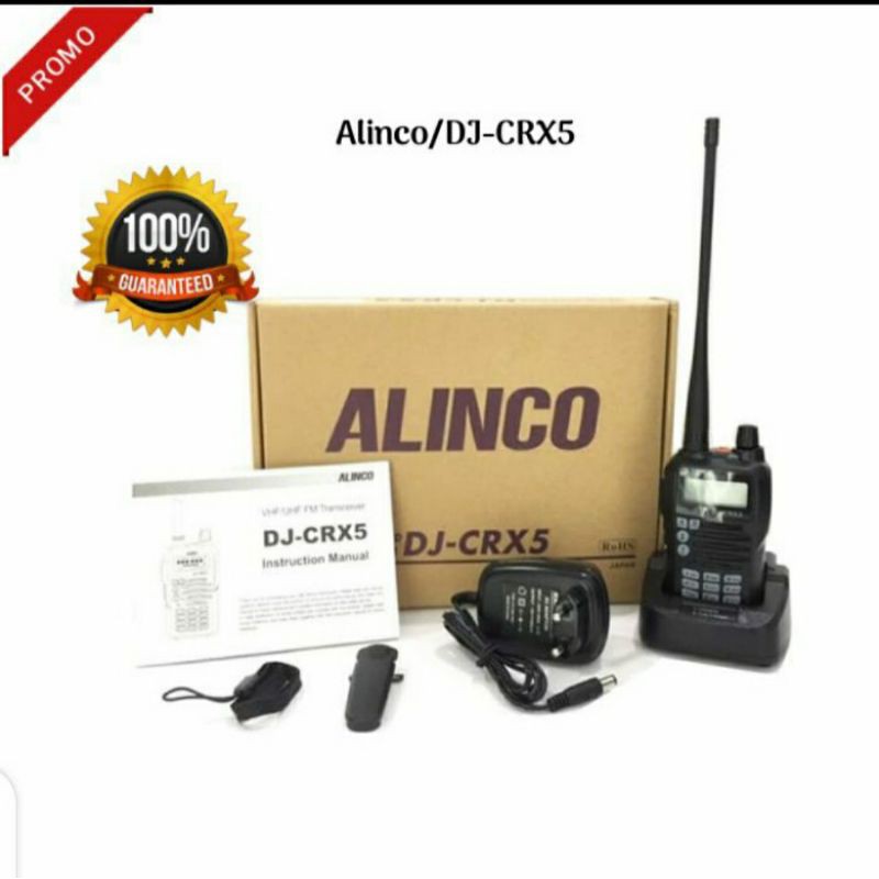 ALINCO DJ-CRX5 HT DUALBAND ORI ALINCO DJ CRX5 CRX 5 ORI GARANSI RESMI 100%