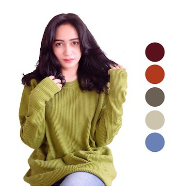 sweater wanita - BOXY LOOSE - rajut wanita - rajut murah