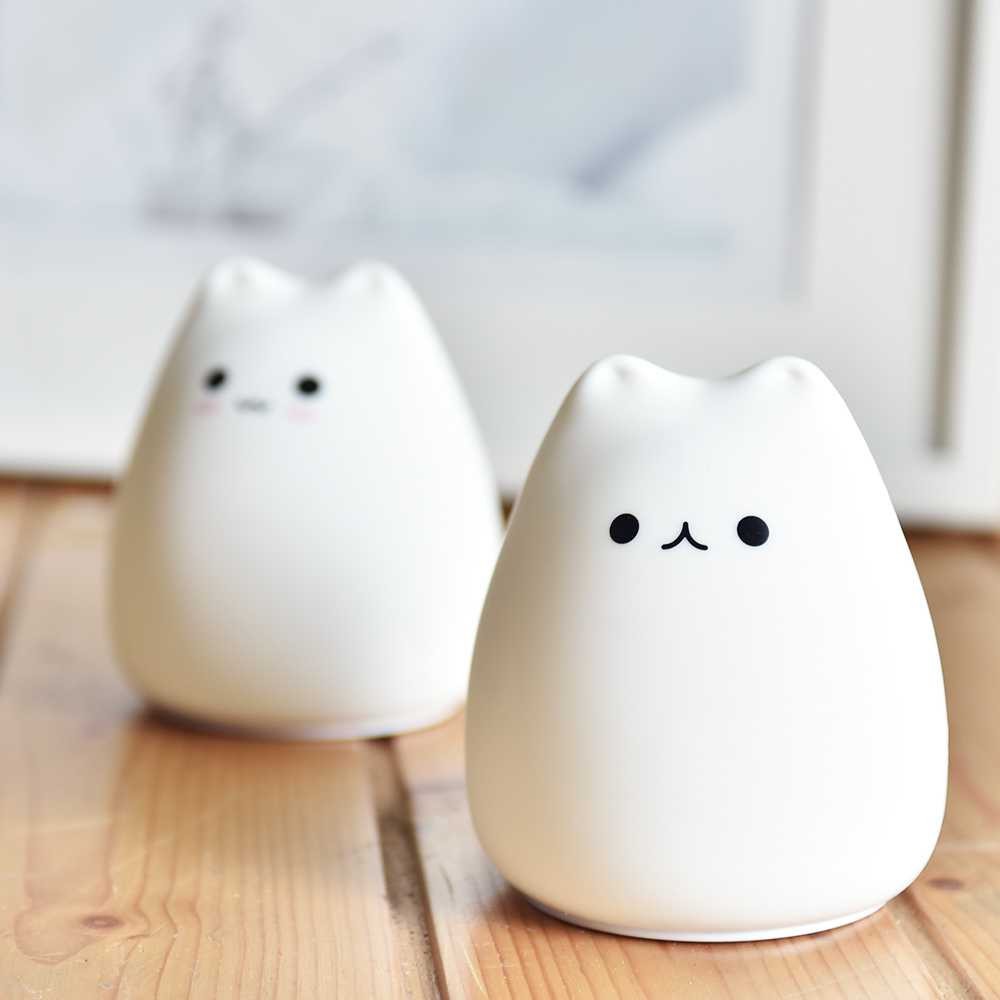 Lampu Tidur LED RGB Light Little Cat Model Cute Cat - LJC-124