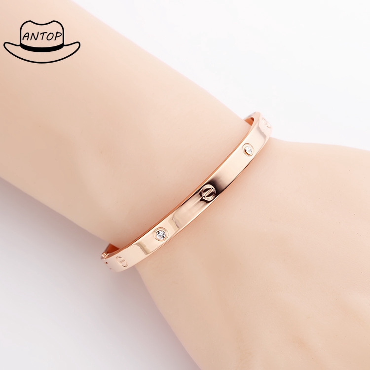 Antop！Gelang Titanium Diamond Untuk Pria / Wanita