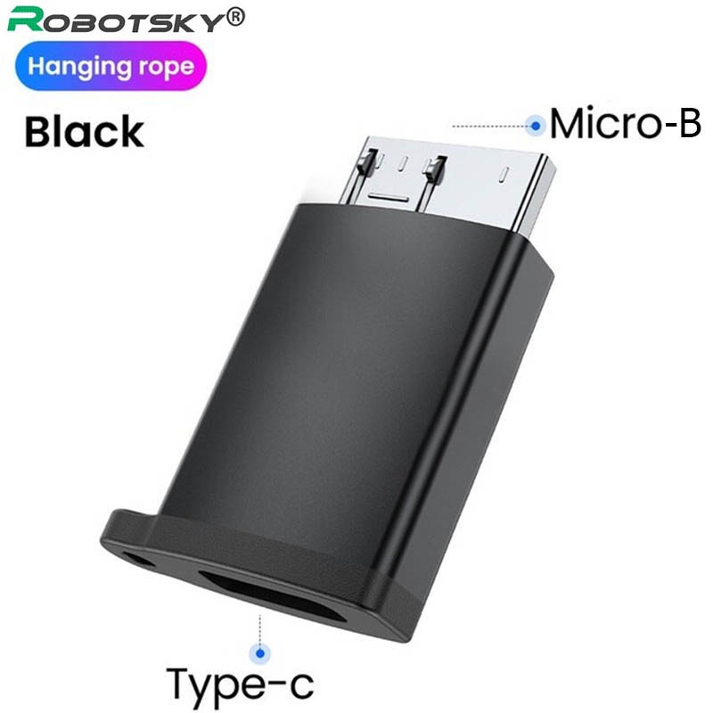 Robotsky Type-C Female to USB 3.0 Micro-B Male Adapter - Converter Support Data Charge Charging Char