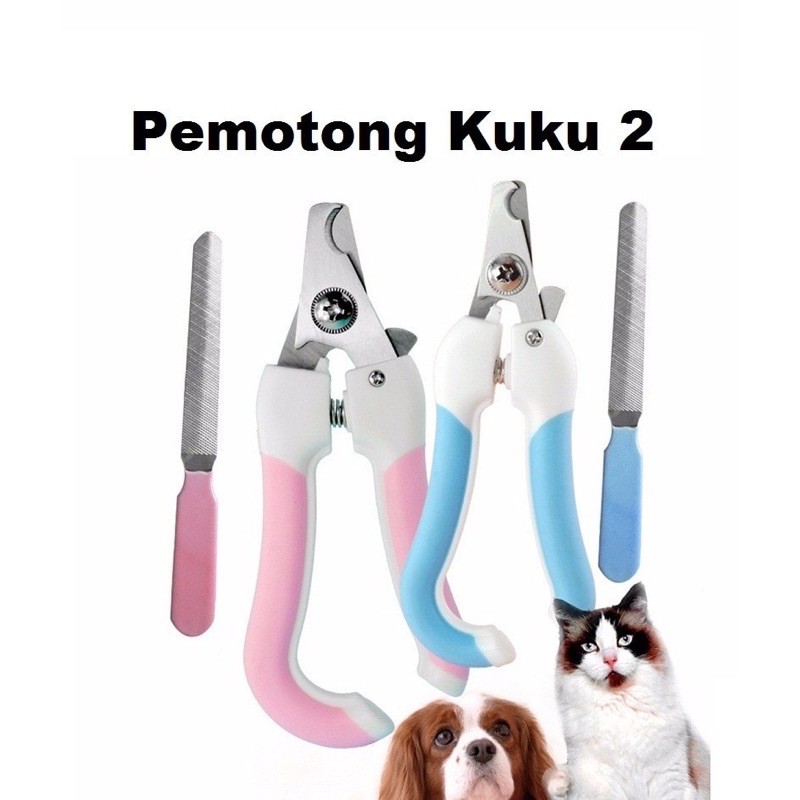 gunting &amp; kikiran kuku hewan kucing anjing pet nail pemotong medicure kelinci dog cat asahan kikir