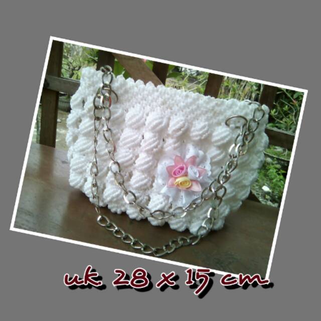 TAS RAJUT TALIKUR MOTIF KERANG