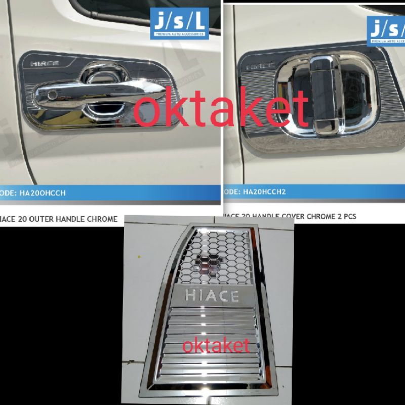 paket outer handle tank cover Hiace 2020 chrome