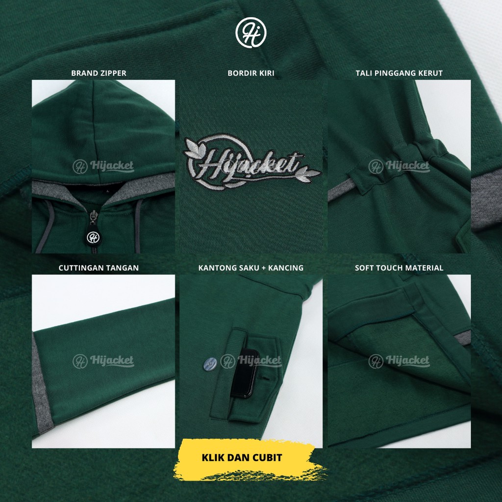 Hijacket Aurelia Series Origilal Jaket Hijabers Bahan Premium Fleece yang 