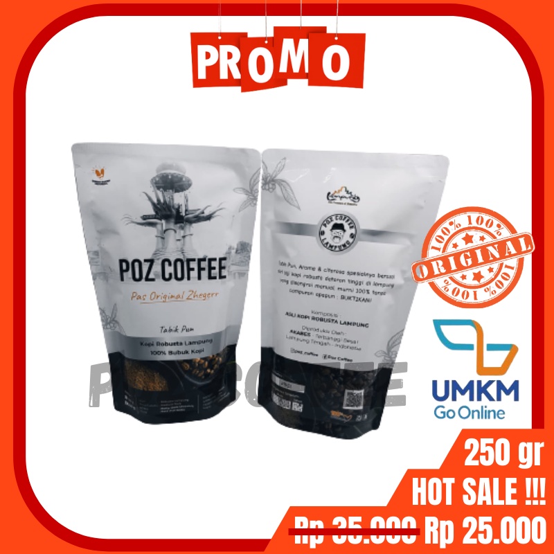 

Kopi Robusta Lampung Asli Poz Coffee Bubuk 100 gram 200 gram 250 gram