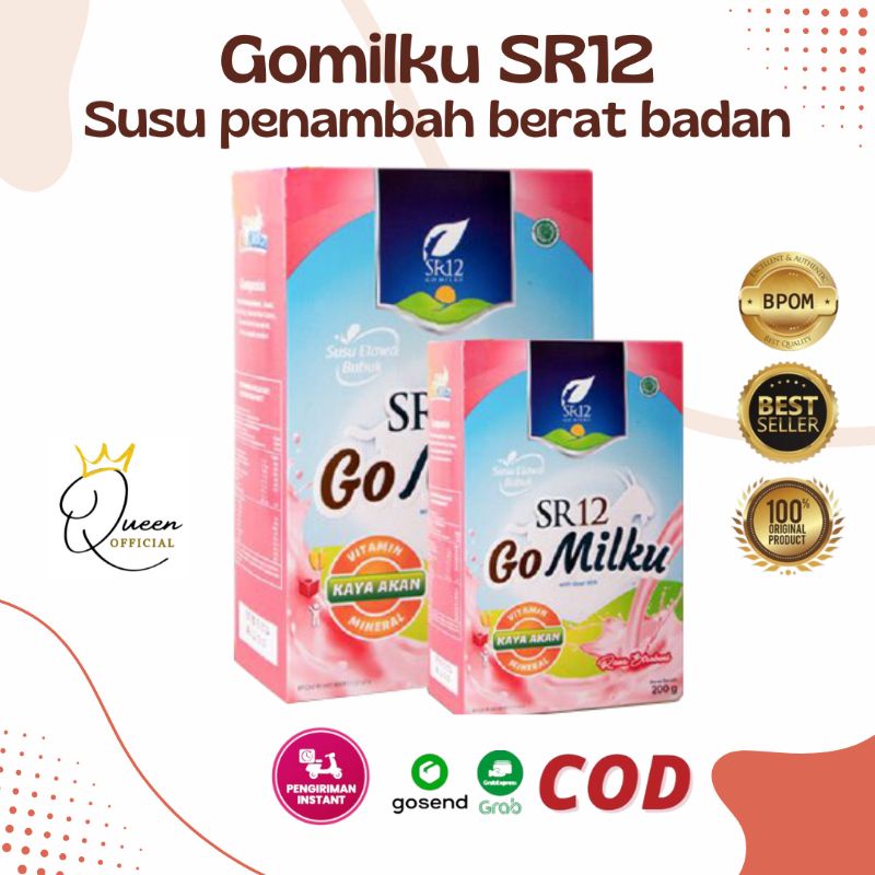 GO MILKU SR12 STRAWBERRY 200GR / GOMILKU SR12 SUSU ETAWA / SUSU KAMBING KUALITAS PREMIUM / GOAT MILK / PENAMBAH NAFSU MAKAN ANAK / SUSU UNTUK GEMUK / CARA MENAIKKAN BERAT BADAN