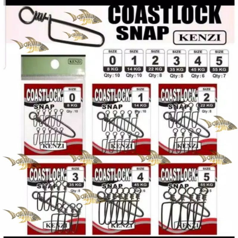 COASTLOCK SNAP KENZI PENITI PANCING ONE WAY TERSEDIA SIZE 0 1 2 3 4 5