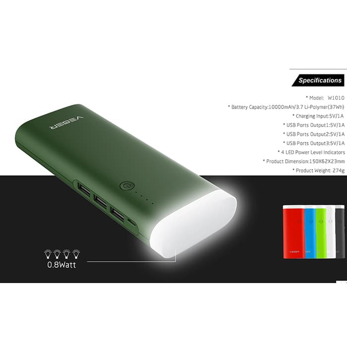 Powerbank Veger V90 13000Mah / 13.000 Mah