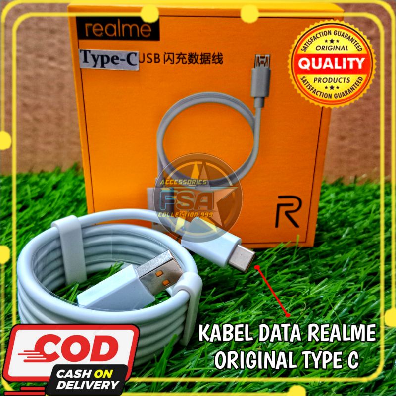 Kabel Data Realme VOOC Realme 5 Pro / 6i / 6 Pro / 7 / 7i / 7 Pro / 8 / 8i / 8 Pro / 9 Pro / X / XT / X2 Pro / C3 / C5 / X3 / GT Master Usb Type-C Original Super Vooc