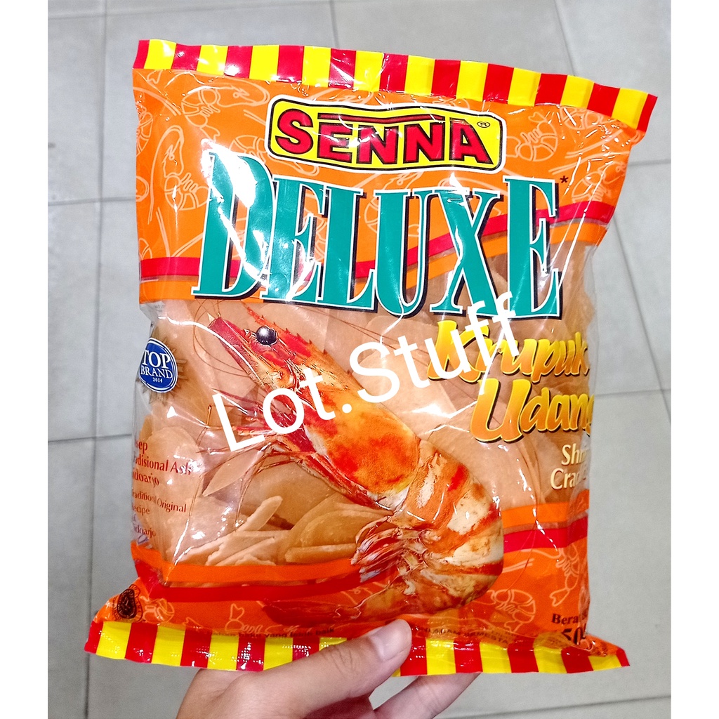 

Keripik Udang/Kerupuk Udang Asli Senna Deluxe Cracker Premium Uk.Jumbo