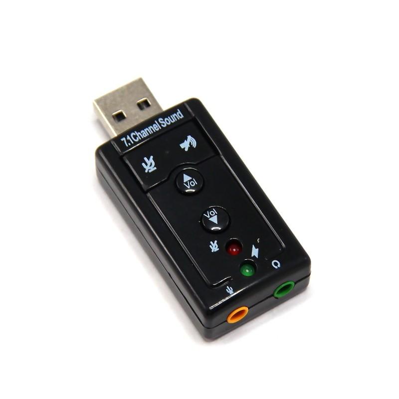 USB SOUND CONVERTER 7.1 HIGH QUALITY CONNECTOR USB TYPE A KE OUTPUT JACK - TEKNO KITA