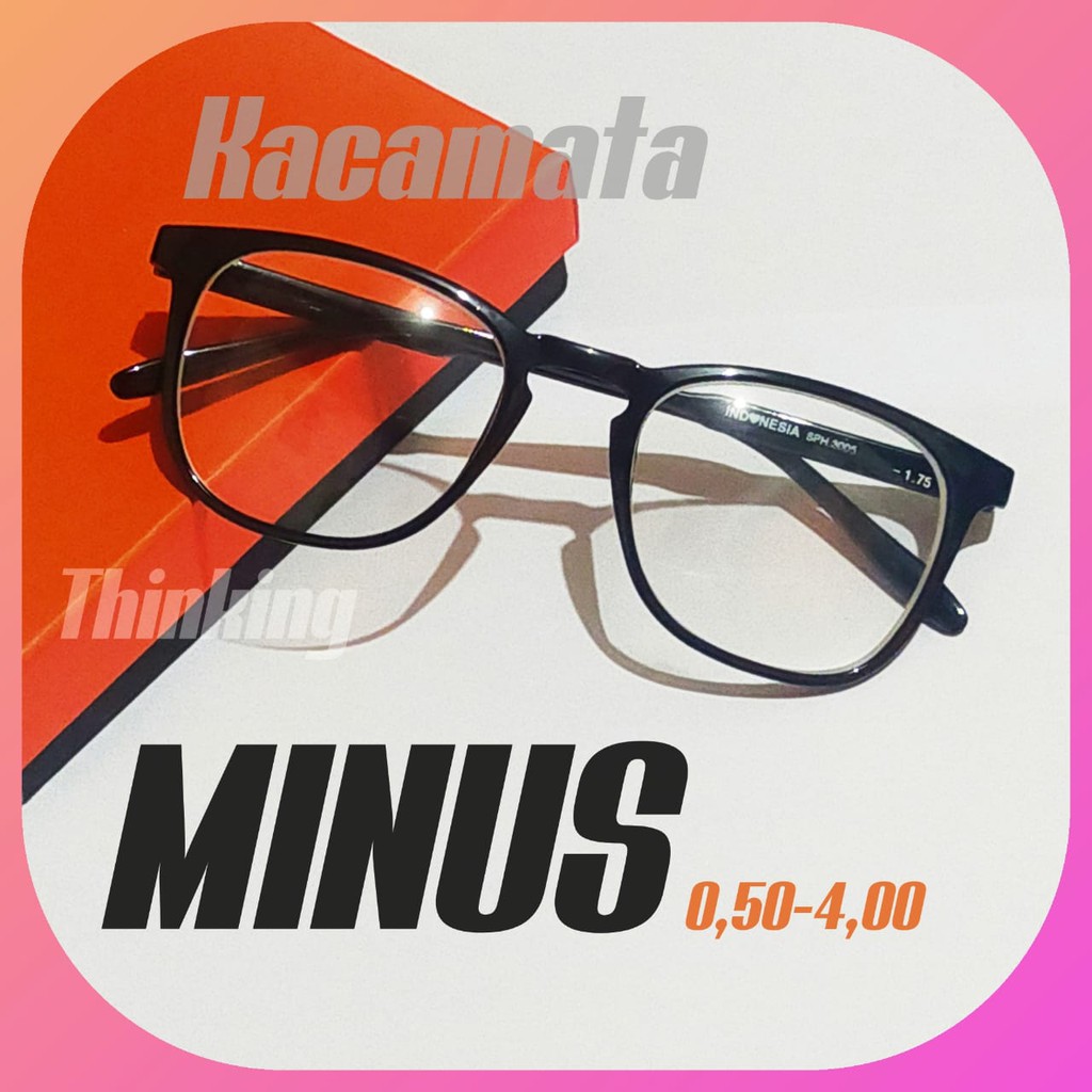 HOT KACAMATA MINUS LENSA OPTIK TANGKAI BESI FREE BOX DAN LAP UKURAN 0.50-6.00