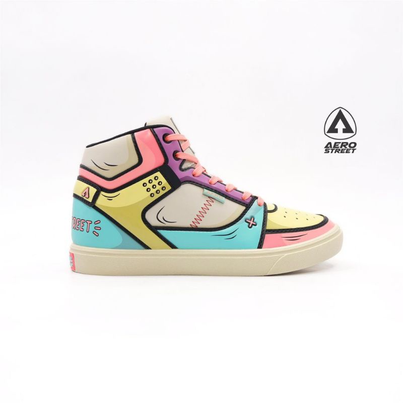 Sepatu Aerostreet 2D REBORN Kuning pink