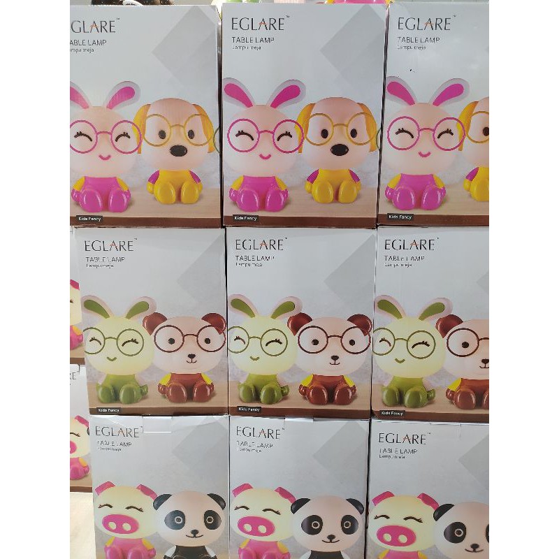 EGLARE LAMPU TIDUR MEJA/ACE TABLE LAMP PANDA, ANJING, BABI, BERUANG, DAN KELINCI/LAMPU HIAS MEJA