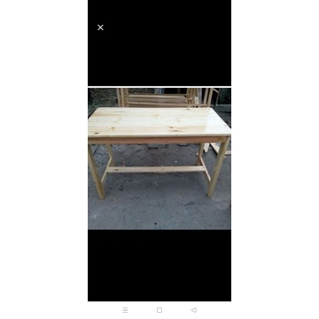 MEJA MAKAN 120X60X75 NATURAL KAYU