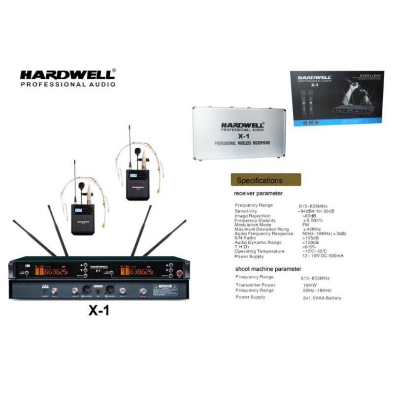 mic bando clip on wireless hardwell X1 mic imam dll