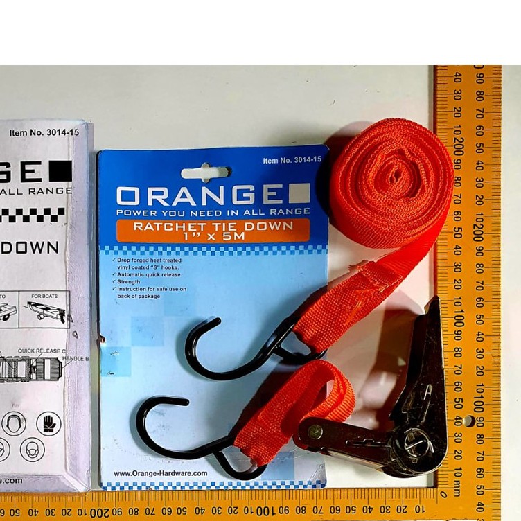 ORANGE Rachet 1 x 5 Tie Down Ratchet Tali Motor