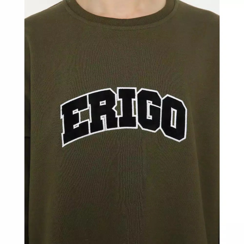 Crewneck ERIGO Pria Dan Wanita Terbaru / Erigo Sweatshirt Zuka Olive / Sweatshirt ERIGO