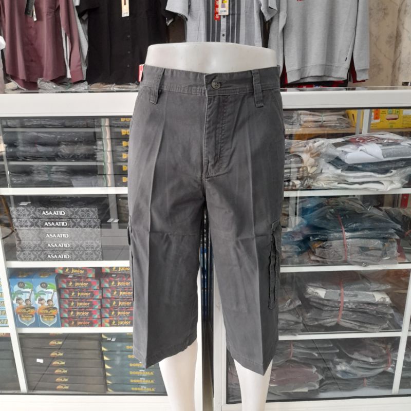 Cardinal Casual Man Bermuda Celana pendek Pria Abu turle model 7/8