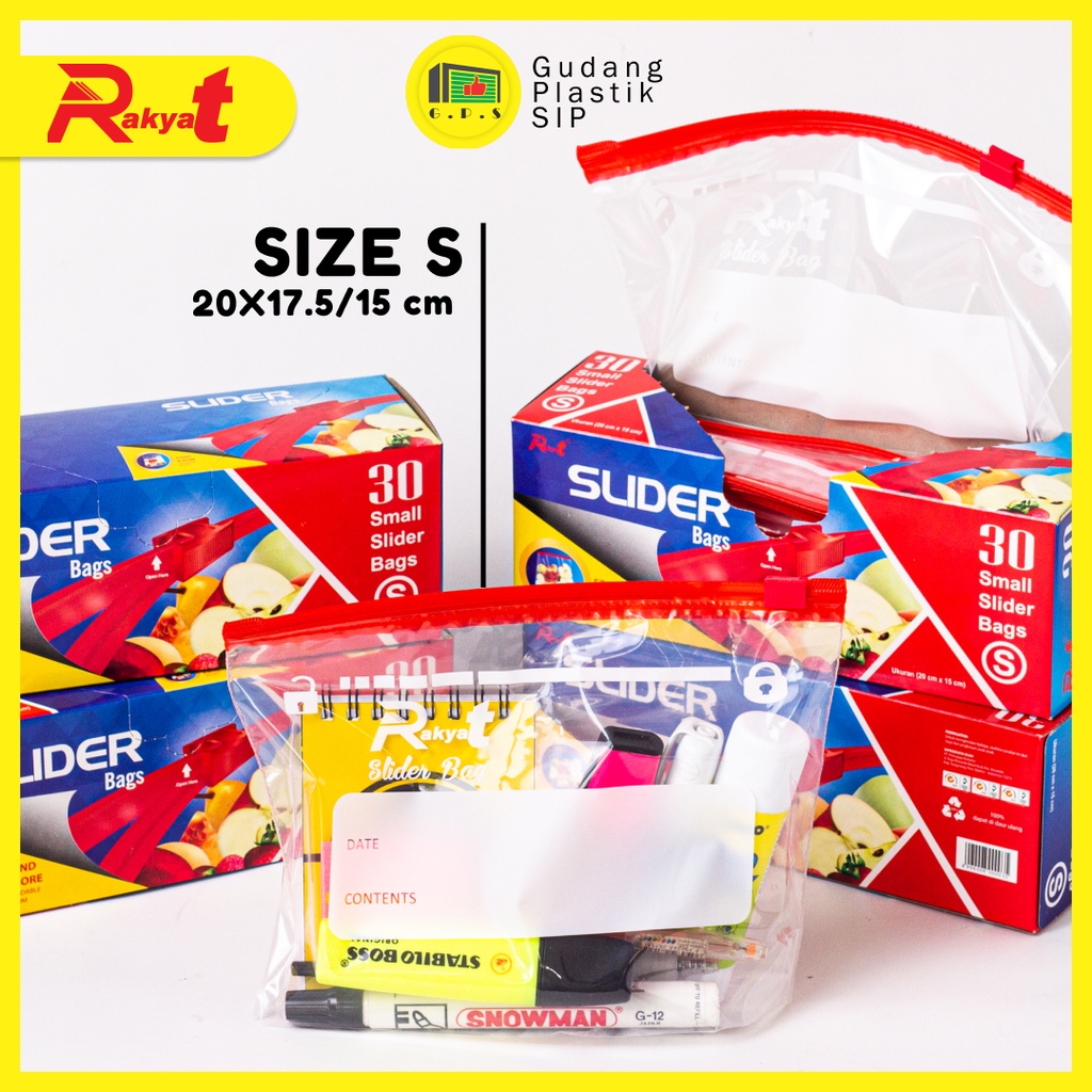 Rakyat Zipperbag / Sliderbag Uk Small 20X15 cm (30 Pcs)