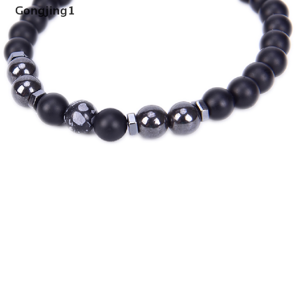 Gongjing1 Gelang Kaki Manik Hematite Magnetik Pereda Nyeri Untuk Unisex