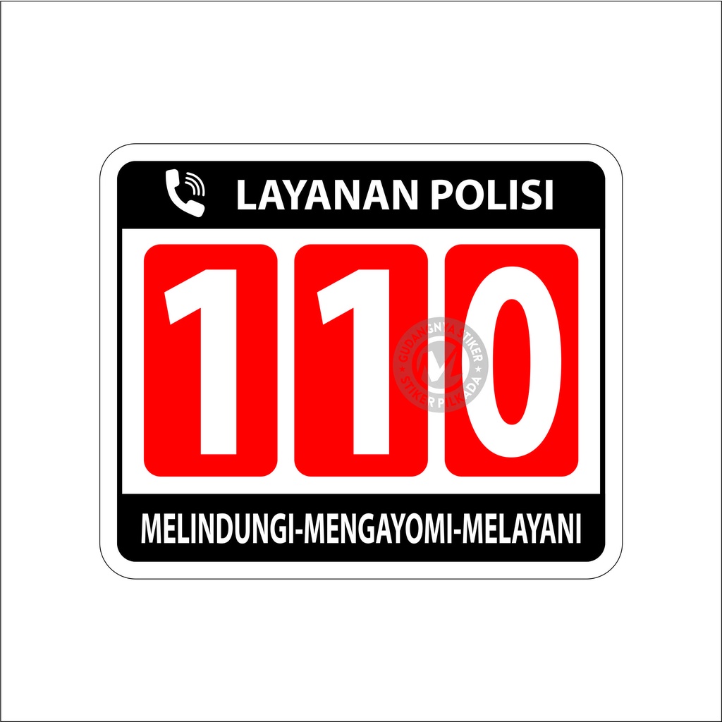 

STIKER VINYL LAYANAN POLISI 110